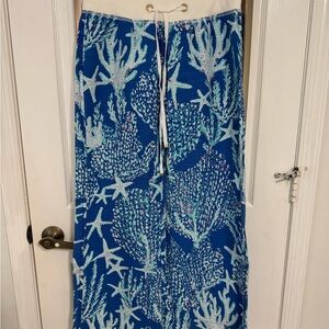 Lilly Pulitzer Beach Pants Brewster Blue Good Reef